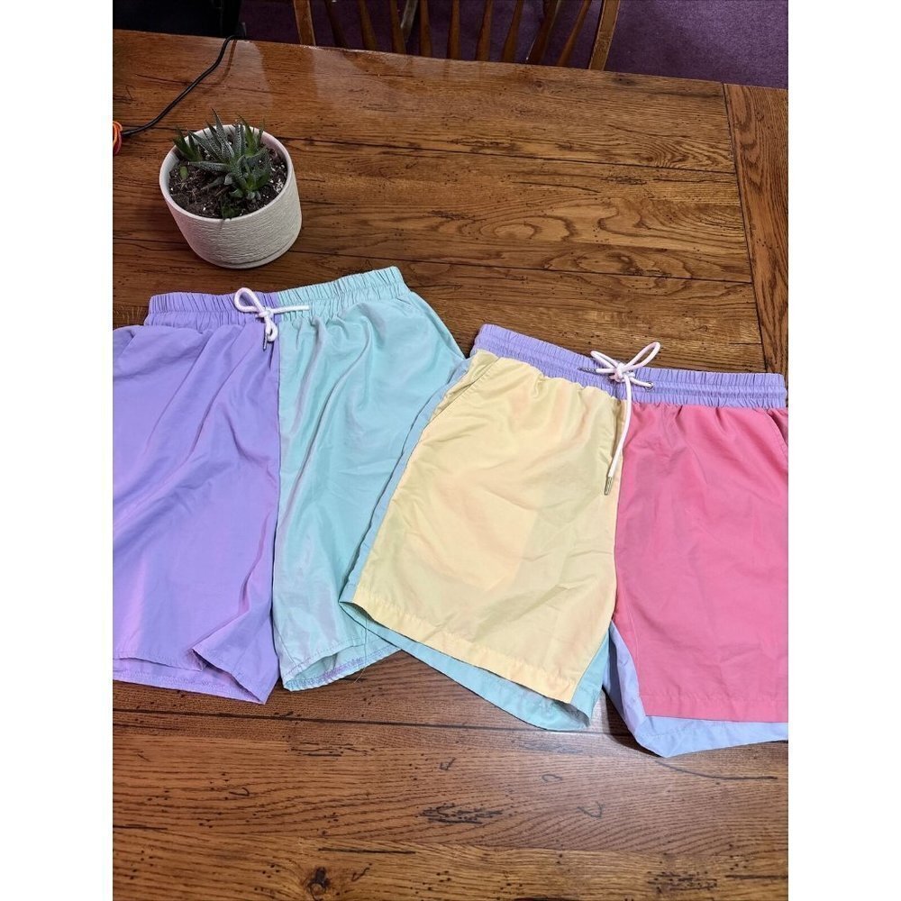 Board Shorts Men's Small Drawstring Polyester Blend